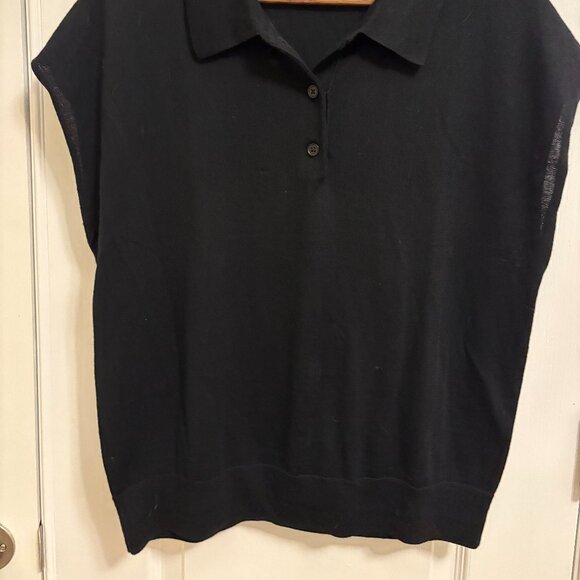 Black Merino Wool BR Factory Sweater Size L - Picture 3 of 5